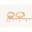 Серьги Xuping цвет Позолота 18К колечки "Узор с кристаллами" фото №2