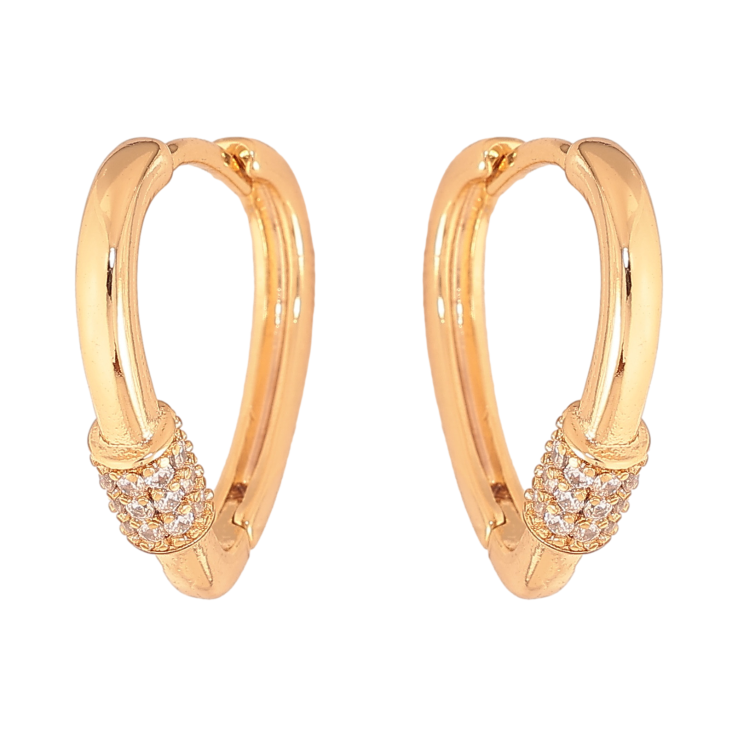 Сережки Xuping колір Позолота 18К колечка "Візерунок з кристалами" фото №14 Сережки Xuping колір Позолота 18К колечка "Візерунок з кристалами" фото №14