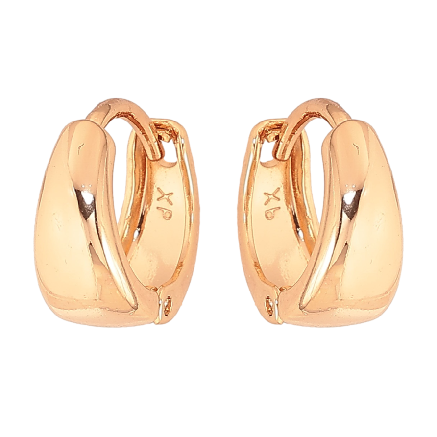 Серьги Xuping цвет Позолота 18К колечки "Классика" ø 12мм фото №1