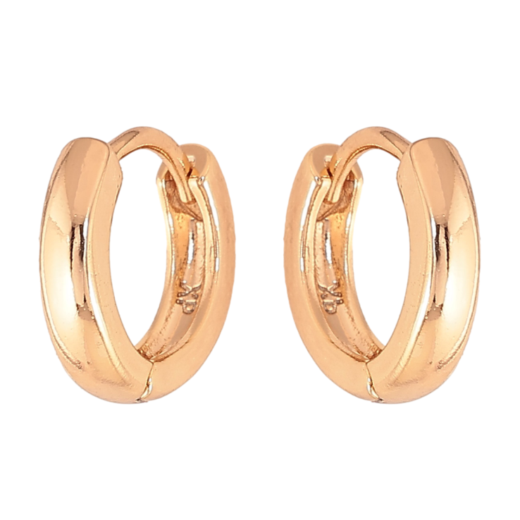 Серьги Xuping цвет Позолота 18К колечки "Классика, шир. 3мм" ø 13мм фото №8