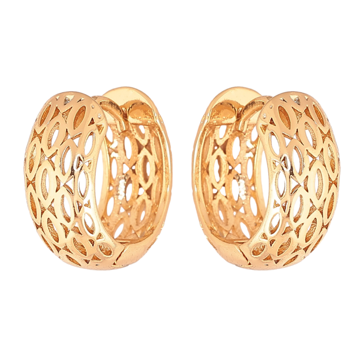 Сережки Xuping колір Позолота 18К колечка "Декоративний візерунок" фото №22