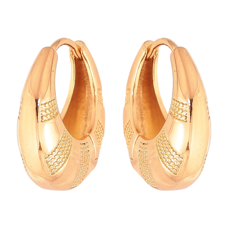 Сережки Xuping колір Позолота 18К колечка "Декоративний візерунок" фото №19