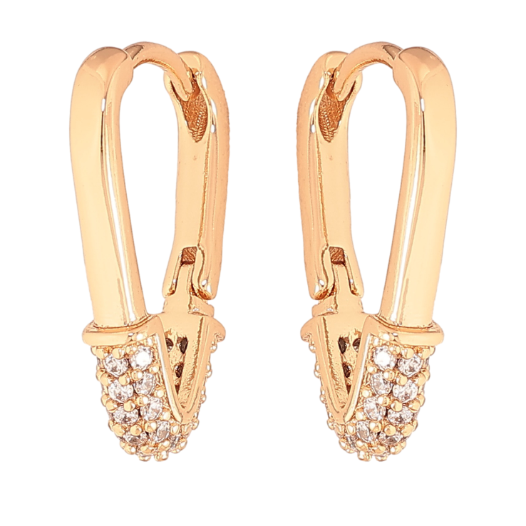 Сережки Xuping колір Позолота 18К колечка "Візерунок з інкрустацією кристалами" фото №18 Сережки Xuping колір Позолота 18К колечка "Візерунок з інкрустацією кристалами" фото №18