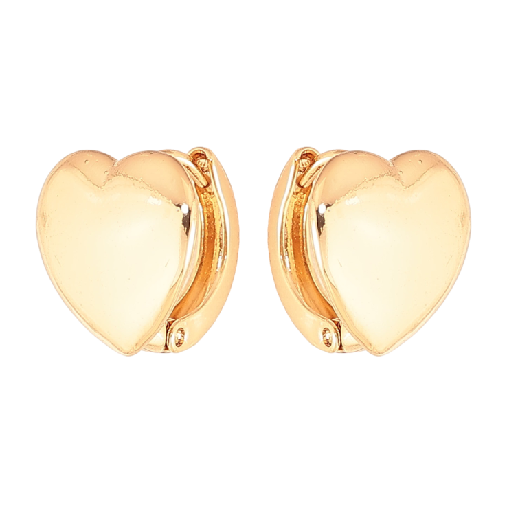 Серьги Xuping цвет Позолота 18K колечки "Сердечки" фото №13