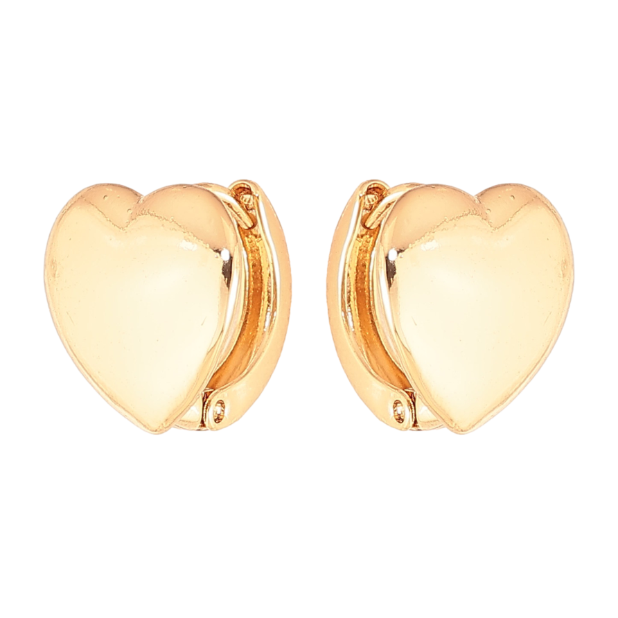 Сережки Xuping колір Позолота 18K колечка "Сердечка" фото №1