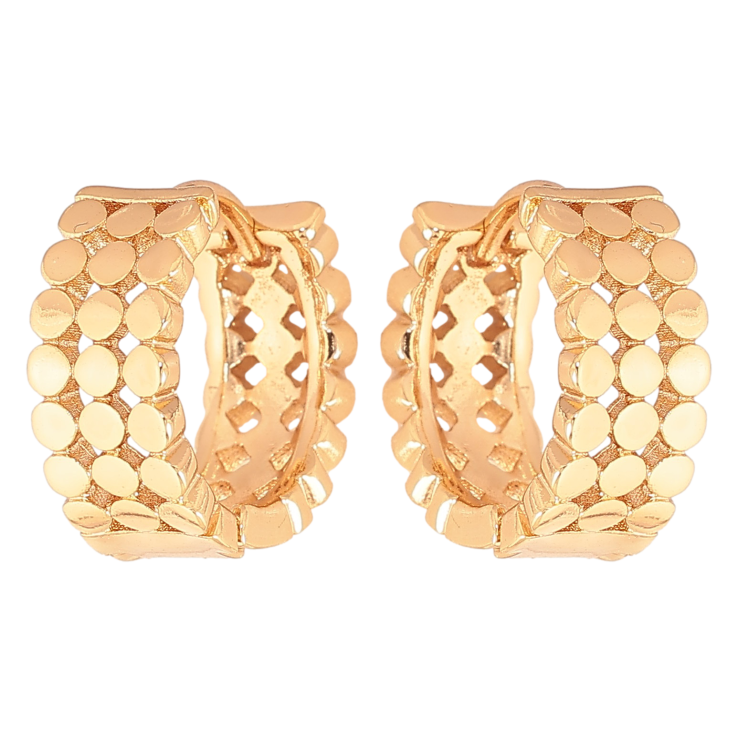 Сережки Xuping колір Позолота 18K колечка "Декоративний візерунок" фото №23 Сережки Xuping колір Позолота 18K колечка "Декоративний візерунок" фото №23