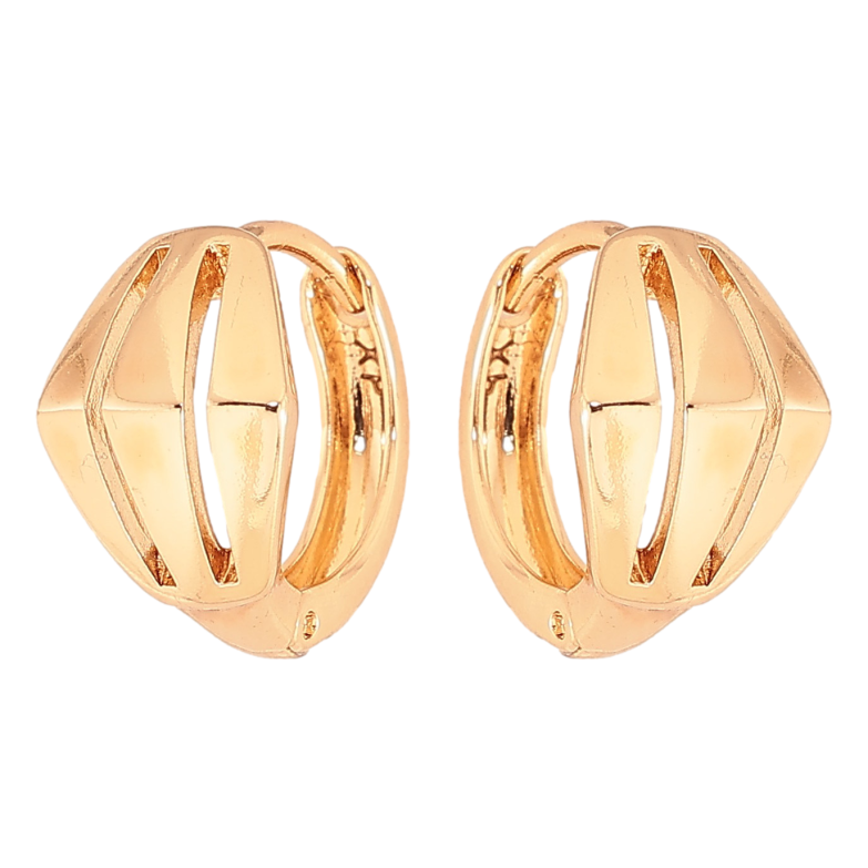 Серьги Xuping цвет Позолота 18К колечки "Декоративный узор" фото №1