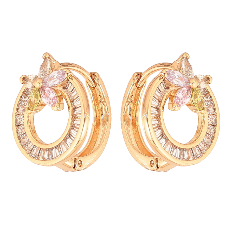 Серьги Xuping цвет Позолота 18К колечки "Колечки с разноцветными кристаллами" фото №1 Серьги Xuping цвет Позолота 18К колечки "Колечки с разноцветными кристаллами" фото №1