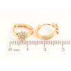 Серьги Xuping цвет Позолота 18K колечки "Узор с кристаллами"  фото №2