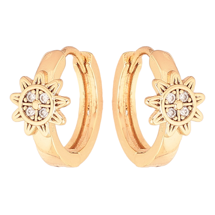 Сережки Xuping колір Позолота 18K колечка "Візерунок з кристалами" фото №11 Сережки Xuping колір Позолота 18K колечка "Візерунок з кристалами" фото №11