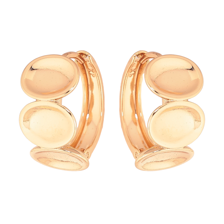 Сережки Xuping колір Позолота 18K колечка "Декоративний візерунок" фото №7 Сережки Xuping колір Позолота 18K колечка "Декоративний візерунок" фото №7