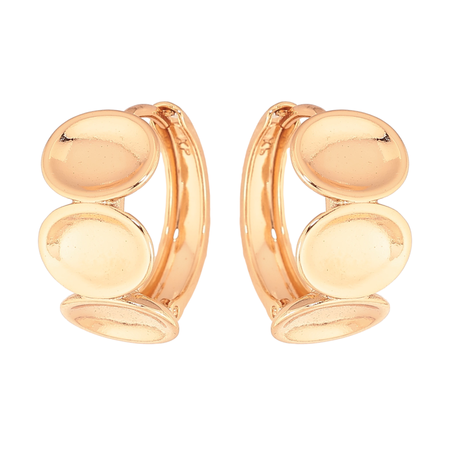 Сережки Xuping колір Позолота 18K колечка "Декоративний візерунок" фото №1