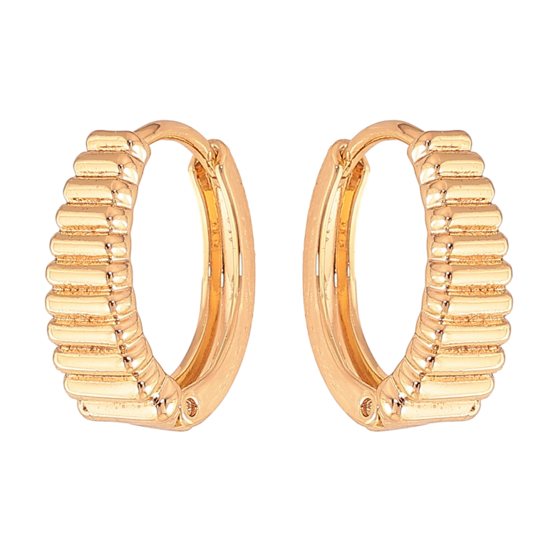 Серьги Xuping цвет Позолота 18К колечки "Декоративный узор" фото №1 Серьги Xuping цвет Позолота 18К колечки "Декоративный узор" фото №1