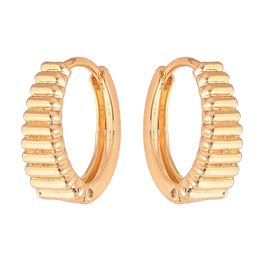 Серьги Xuping цвет Позолота 18К колечки "Декоративный узор" фото №1 Серьги Xuping цвет Позолота 18К колечки "Декоративный узор" фото №1