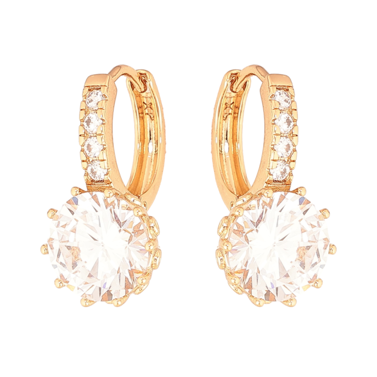 Сережки Xuping колір Позолота 18К колечка "Кристальний блиск" фото №19 Сережки Xuping колір Позолота 18К колечка "Кристальний блиск" фото №19