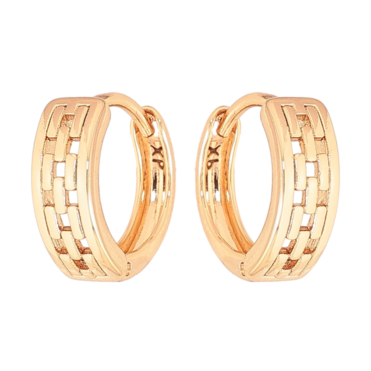 Серьги Xuping цвет Позолота 18К колечки "Декоративный узор" фото №10