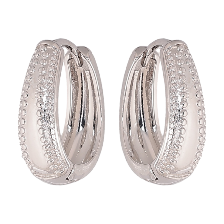 Серьги Xuping цвет Родий колечки "Декоративный узор" фото №16