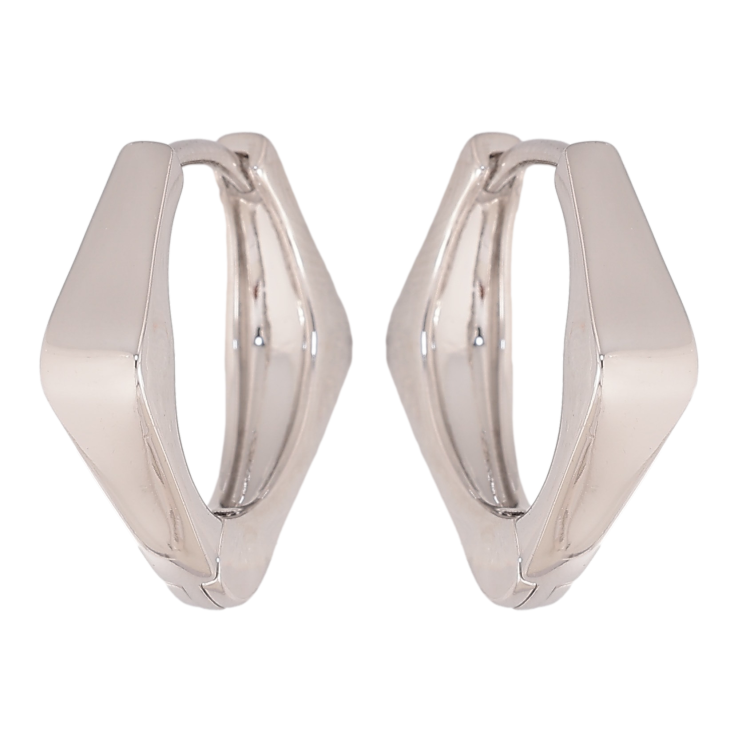 Серьги Xuping цвет Родий колечки "Декоративный узор" фото №14