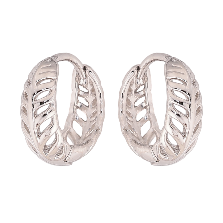 Серьги Xuping цвет Родий колечки "Декоративный узор" фото №12