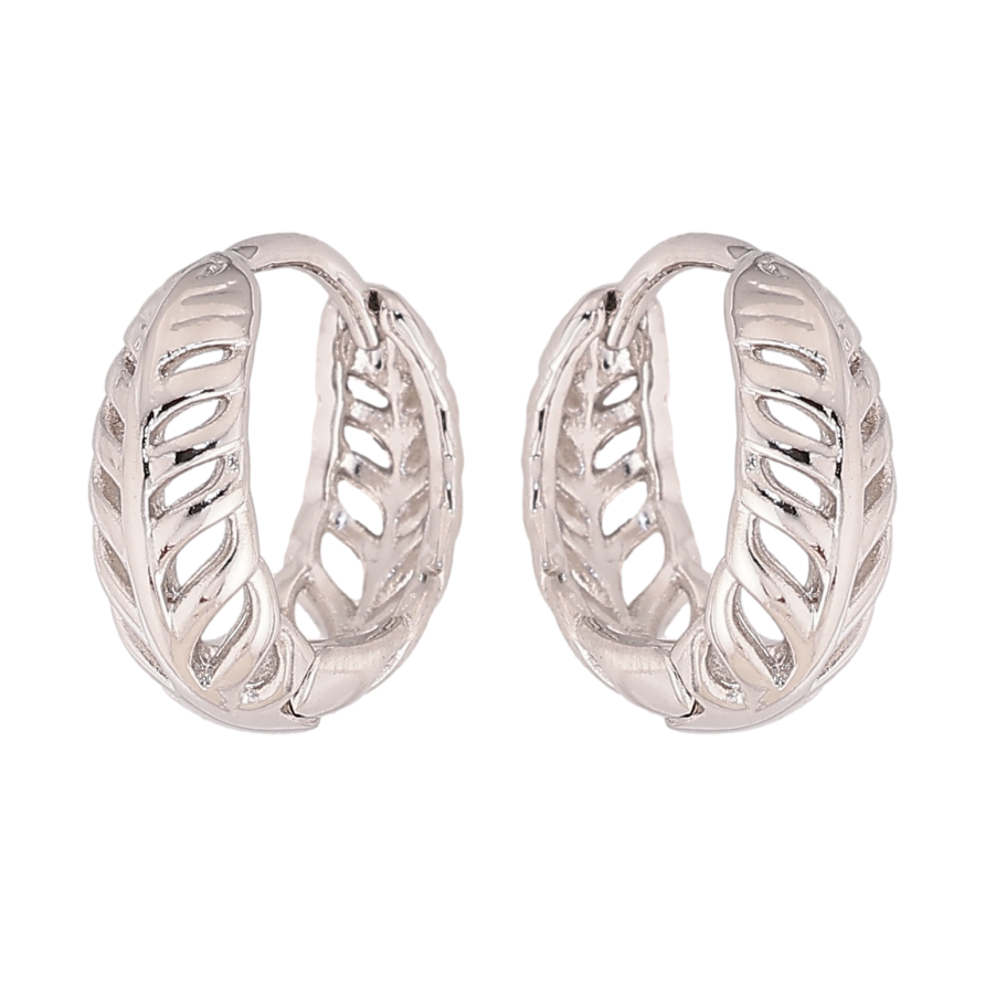 Серьги Xuping цвет Родий колечки "Декоративный узор" фото №1
