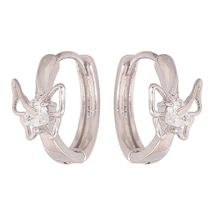 Сережки Xuping колір Родій колечка "Метелики" фото №16