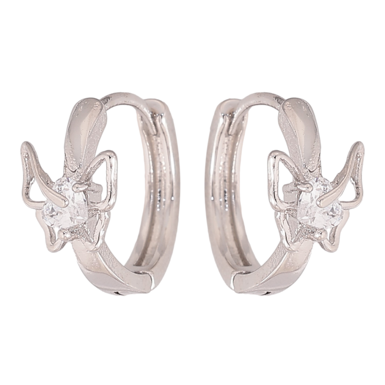 Сережки Xuping колір Родій колечка "Метелики" фото №1