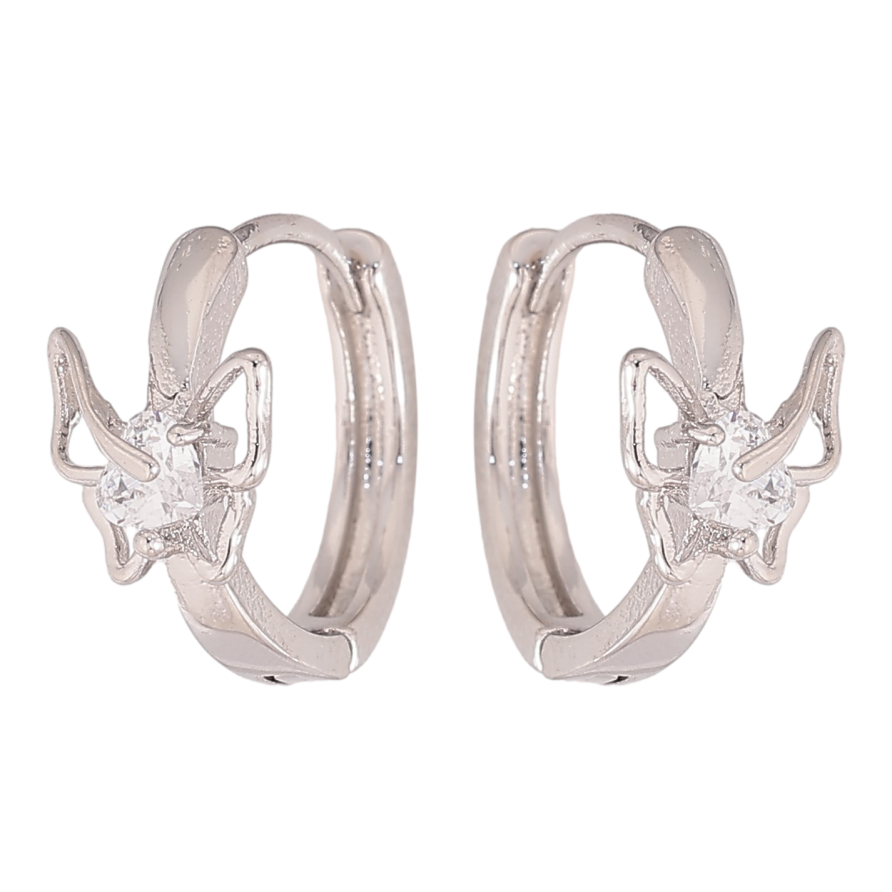 Сережки Xuping колір Родій колечка "Метелики" фото №1