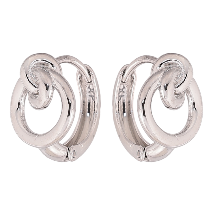 Сережки Xuping колір Родій колечка "Декоративний візерунок" фото №23