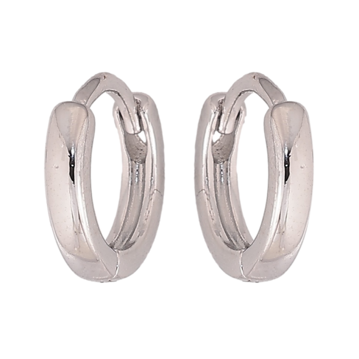 Сережки Xuping колір Родій колечка "Класика, шир. 2мм" ø 12мм фото №25