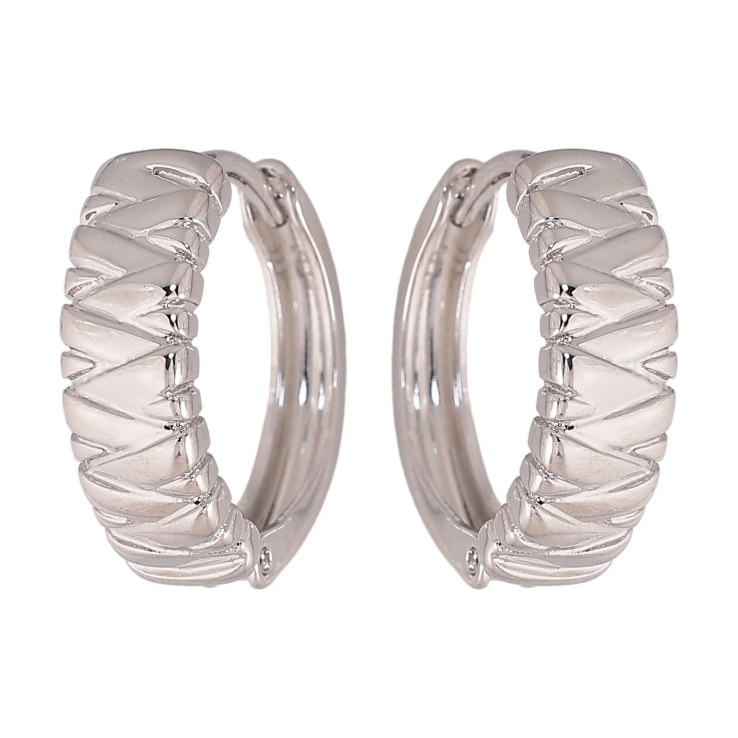 Серьги Xuping цвет Родий колечки "Декоративный узор" фото №21