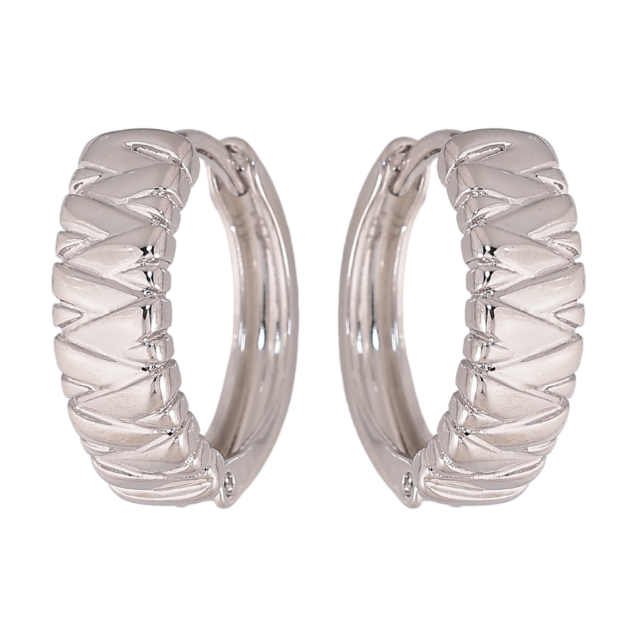 Серьги Xuping цвет Родий колечки "Декоративный узор" фото №1