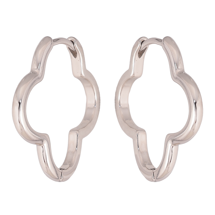 Сережки Xuping колір Родій колечка "Фігурні" фото №1