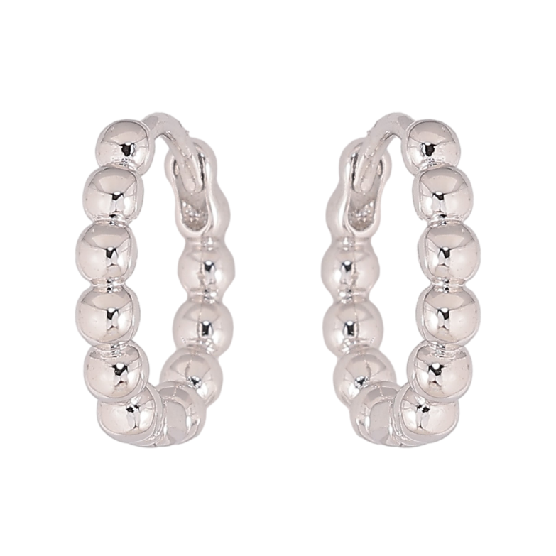 Серьги Xuping цвет Родий колечки "Декоративный узор" фото №3