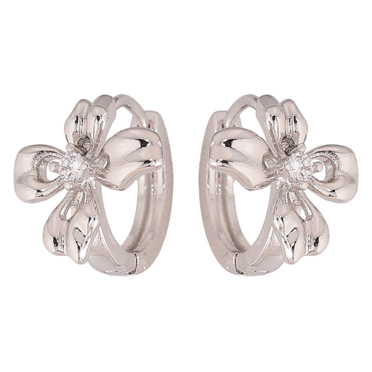 Сережки Xuping колір Родій колечка "Квіточки" фото №9