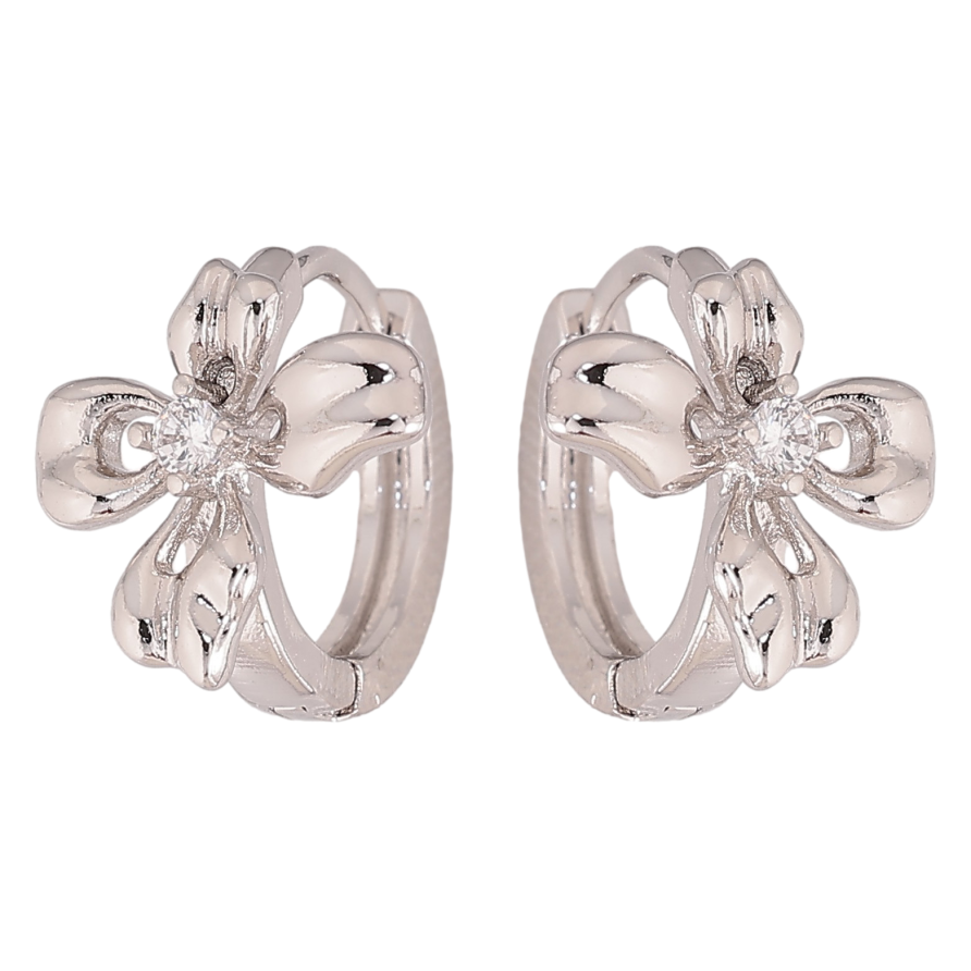 Сережки Xuping колір Родій колечка "Квіточки" фото №1