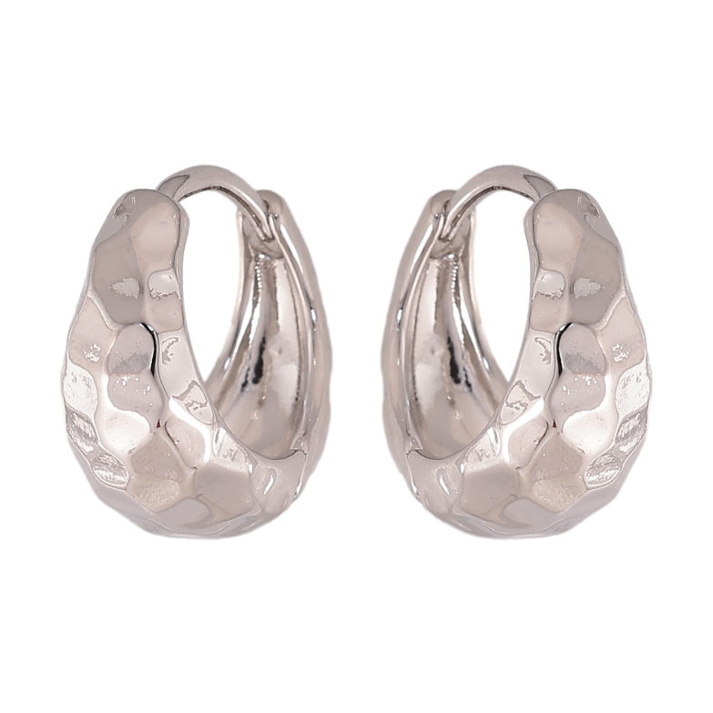 Серьги Xuping цвет Родий колечки "Декоративный узор" фото №2