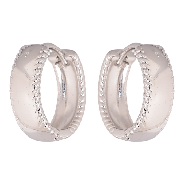 Серьги Xuping цвет Родий колечки "Декоративный узор" фото №16