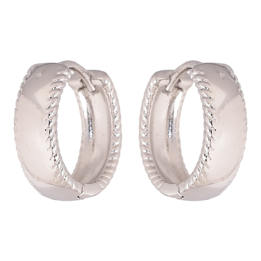 Сережки Xuping колір Родій колечка "Декоративний візерунок" фото №1