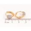 Серьги Xuping цвет позолота 18K + родий колечки узор с кристаллами фото №2