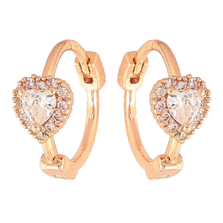 Сережки Xuping колір позолота 18К колечка сердечка з кристалами фото №25