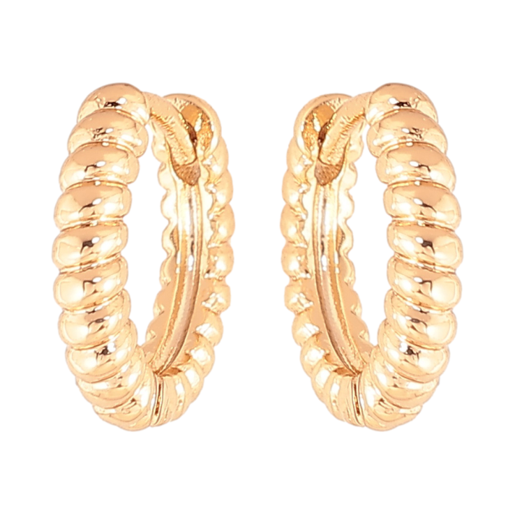 Сережки Xuping колір позолота 18К колечка декоративний візерунок фото №20