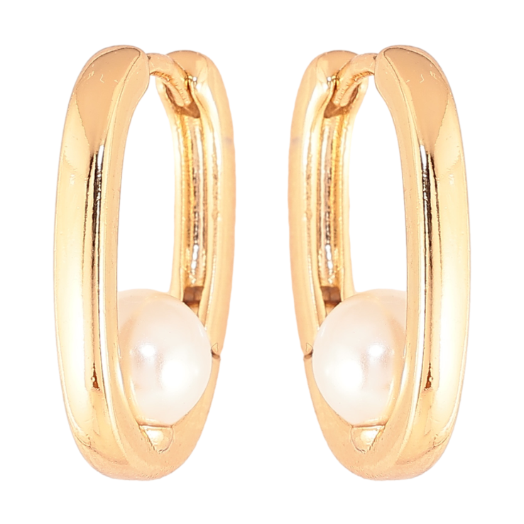 Сережки Xuping колір позолота 18К колечка вставки перлини фото №23