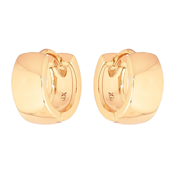 Серьги Xuping цвет позолота 18К колечки классика , шир. 6мм ø 13мм фото №6