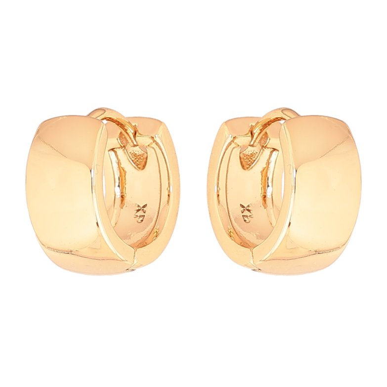 Серьги Xuping цвет позолота 18К колечки классика , шир. 6мм ø 13мм фото №1