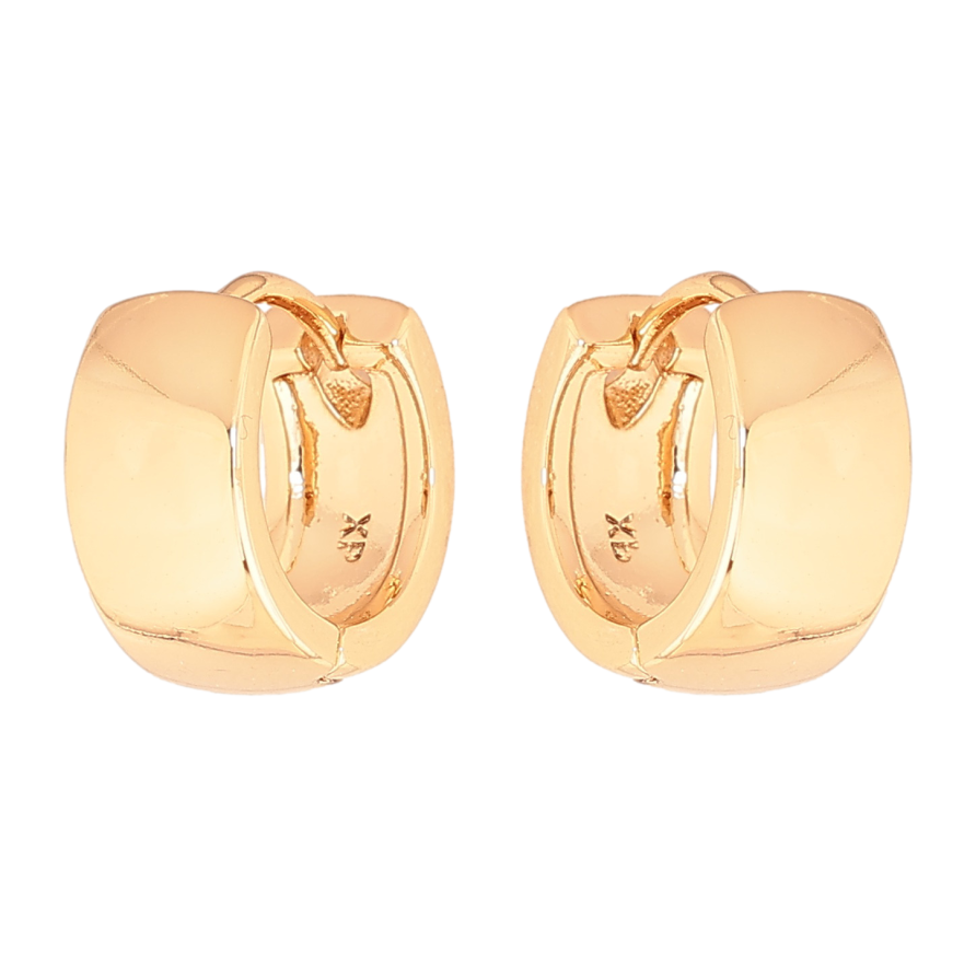 Серьги Xuping цвет позолота 18К колечки классика , шир. 6мм ø 13мм фото №1