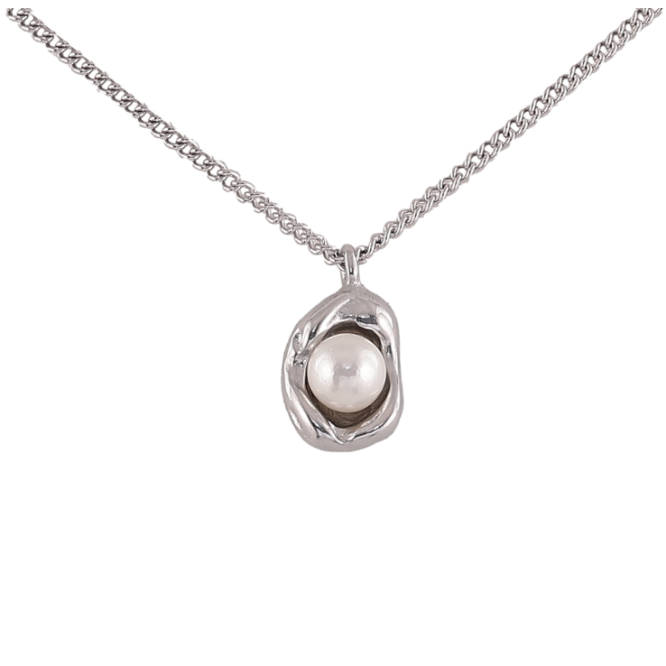 Подвеска на цепочке Нержавеющая сталь "Узор с жемчужиной" длина 41-46см х 1мм фото №20