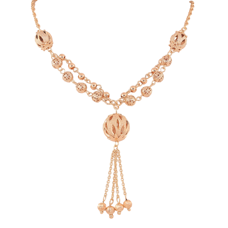 Колье Xuping M&L цвет 18К "Декоративные бусины" длина 47-52см х 2.5-10мм фото №4