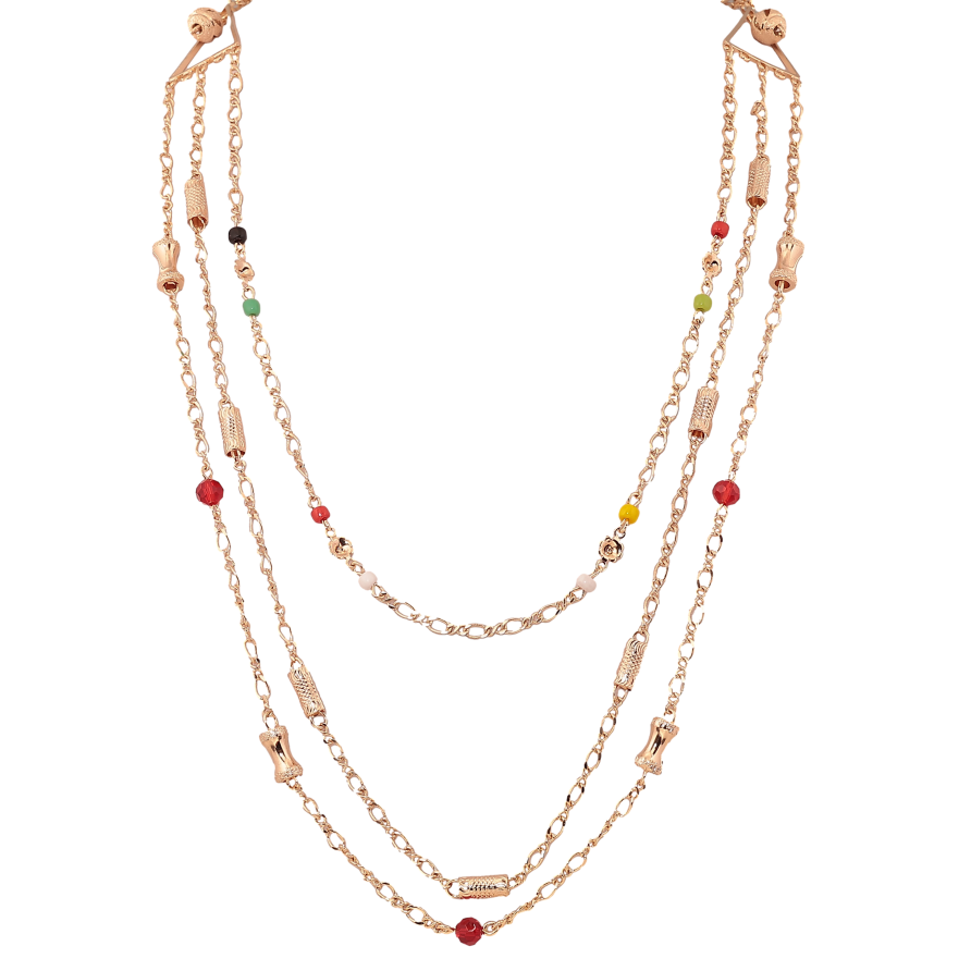 Колье Xuping M&L цвет 18К "Тройная цепочка с декоративными бусинами" длина 82-88см х 4-20мм фото №1 Колье Xuping M&L цвет 18К "Тройная цепочка с декоративными бусинами" длина 82-88см х 4-20мм фото №1