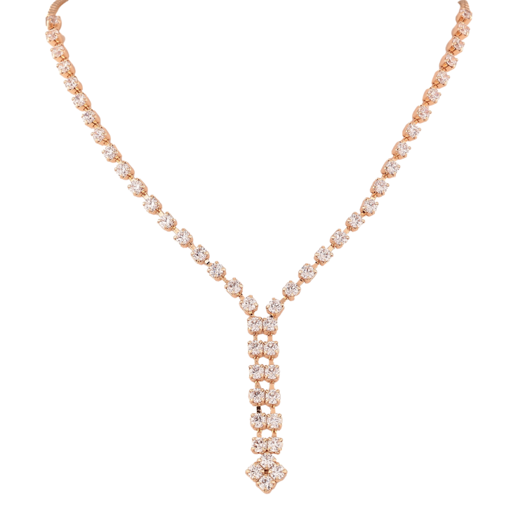 Колье Xuping M&L цвет 18К "Инкрустация кристаллами" длина 41-45см х 1.5-3мм фото №2