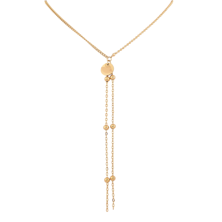 Кольє Xuping ТТМ Stainless Steel колір 14К "Декоративна підвіска з ланцюжків" довжина 42-47см х 1-2мм фото №9